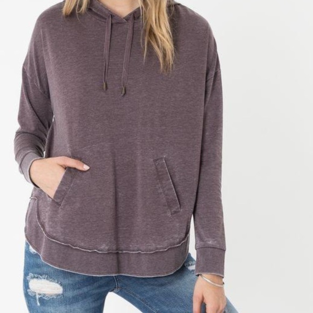 Z Supply Dakota Pull-over Hoodie in Raisin